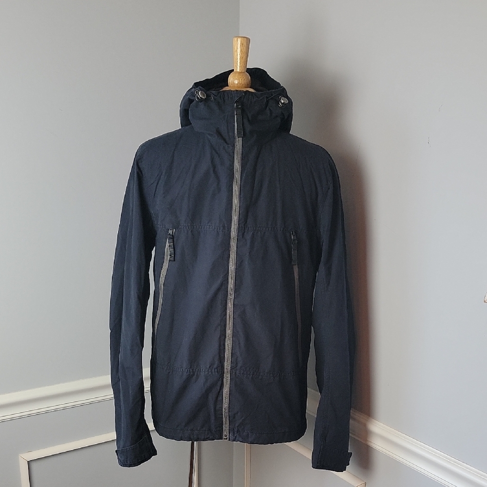 TIMBERLAND Men's Black Fleece Lined Hooded‎ Water-Resistant Full Zip Jacket S